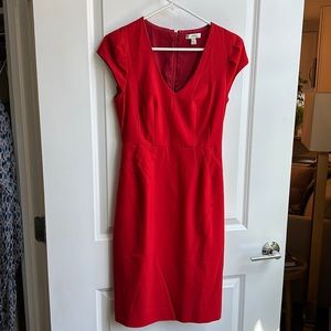 JCrew red cap sleeved dress size 4